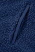 Sherpa Fleece Zip Front Drawstring Hood Drop Shoulder Pocketed Jacket